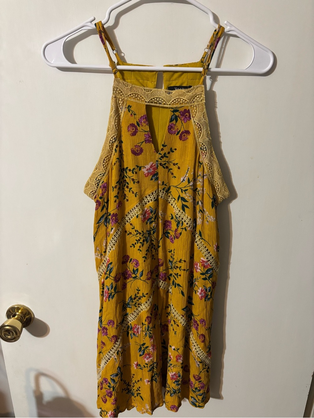 Verty Mustard Yellow Strappy Dress